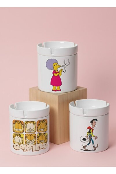 sartre art Σετ τασάκια χωρίς άρωμα Garfield & Simpsons Dream με 3 καπάκια