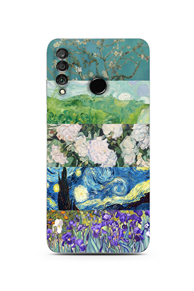 moonset Huawei P30 Lite Uyumlu Baskılı Yumuşak Silikon Şeffaf Telefon Kılıfı