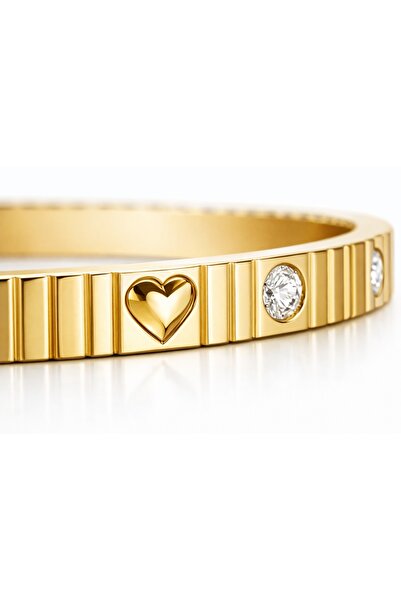 BALVORA VENTO Women's Steel Heart Gold Clasp Does Not Fade