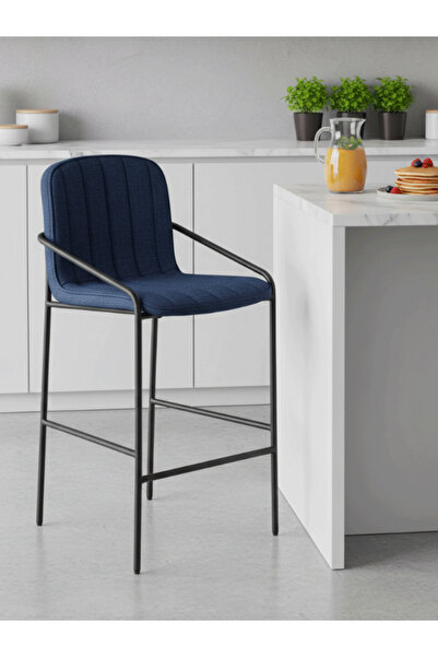 BEC13 Modern bar stool with a luxurious velvet design