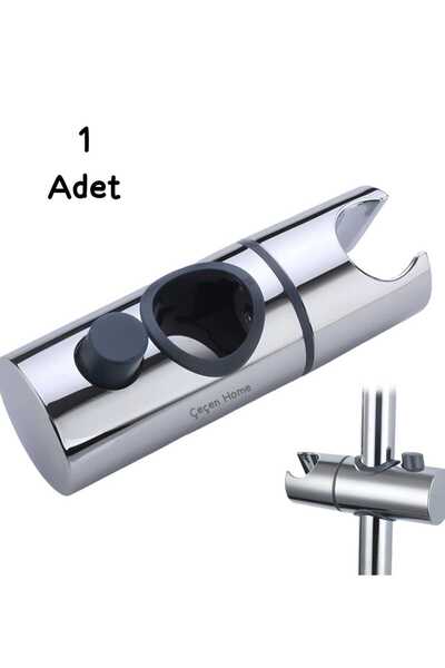 ÇEÇEN HOME Asansör Sürgülü Krom Duş Askısı Ayarlanabilir Duş Başlığı Tutucu A...