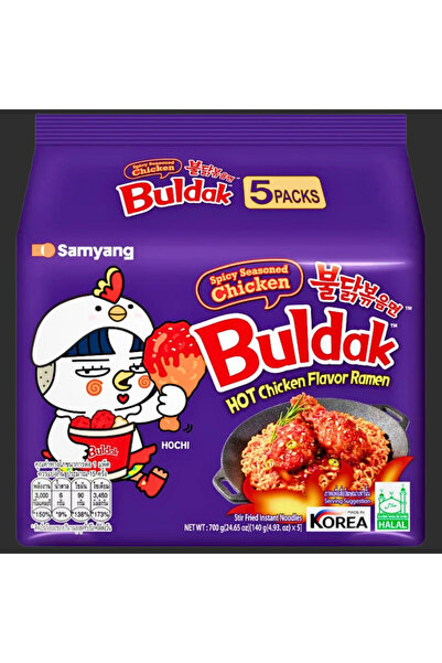 SAMYANG [Set 5 Pack] Buldak Spicy Seasoned Chicken – Ramen Coreean Picant, 5 ...