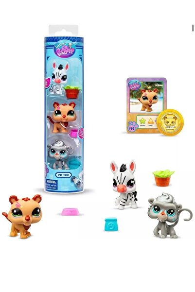 H.H.M ŞENVER TİCARET Seri 2 Zebra - Maymun ve Aslan LPS Minişler 3'lü Figür Seti