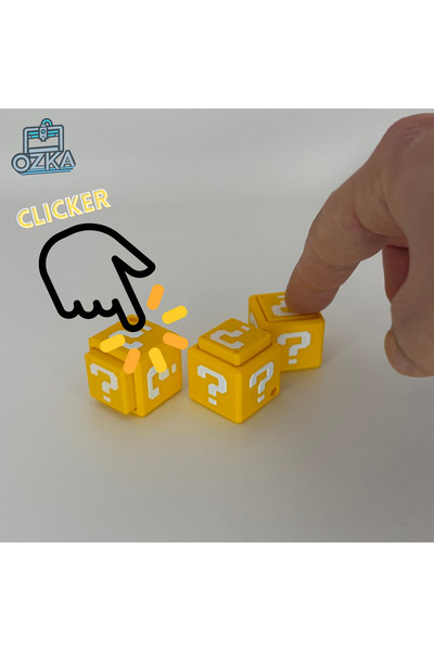 OZKA3D Mario Clicker Kutucuğu – Eğlenceli Tıklama Oyuncağı - 1 adet