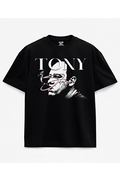 kun inaki Tony Soprano The Sopranos Baskılı Siyah Unisex Tişört
