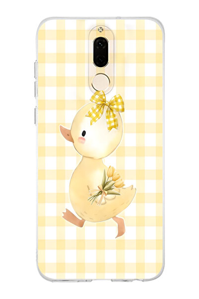 moonset Huawei Mate 10 Lite Uyumlu Baskılı Yumuşak Silikon Şeffaf Telefon Kılıfı