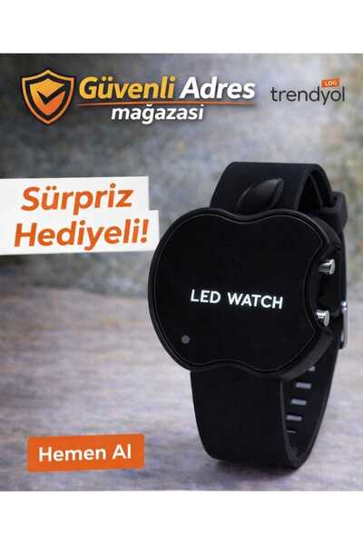 HAYATINIZI KOLAYLAŞTIRIN Elma Şeklinde Siyah LED Kol Saati | Dijital Ekran | ...