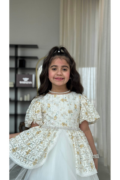 Warazan فستان بناتي مشجر للعيد والمناسبات