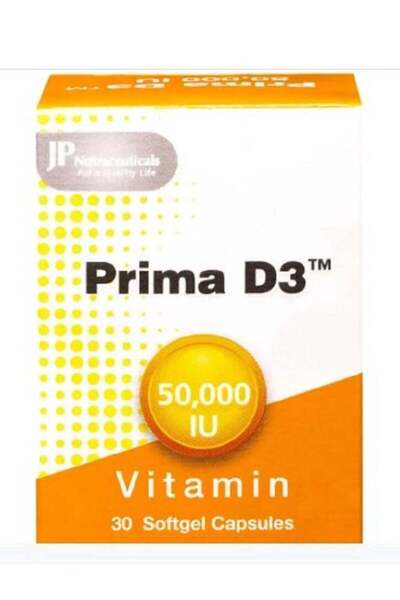 JP Neutraceuticals Prima, Vitamin D3 50,000 IU, Vitamin D Supplement - 30 Cap...