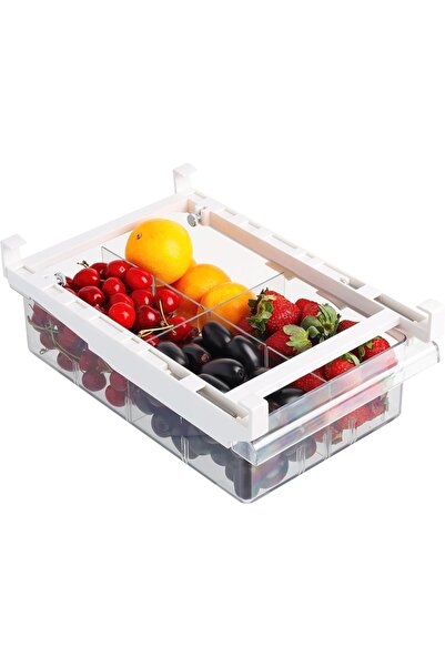 KURTZY Organizator glisant pentru frigider, 30 x 20 x 9 cm, raft de prindere,...