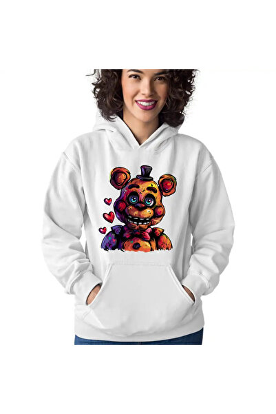 OEM Women's Hoodie Fnaf Valentines Day Lovebirds Five Nights at Freddy's Horr...