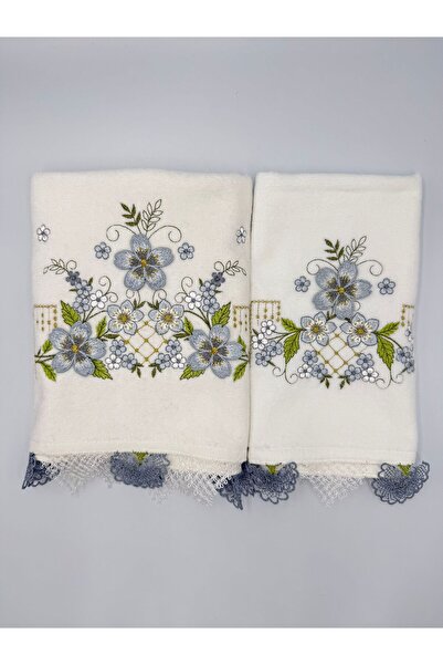 Şatilli Handmade İğne oyalı 3d Nakışlı kadife Analı-kızlı 50x90 yüz&30x50 mut...