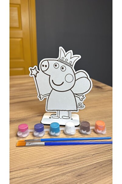GKCREATİVE.CO Peppa Pig Boyama Seti Ahşap