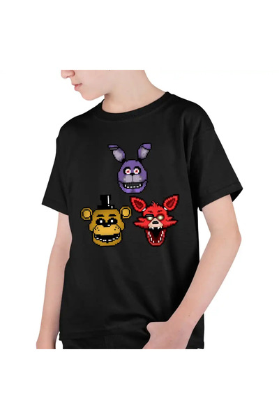 OEM Tricou Copii Baieti Fnaf Pixel Art Five Nights at Freddy Horror Halloween