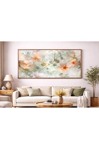 Tuba Decor Tek Parça Gerçek Ahşap Yatay Panorama Çerçeveli Tablo