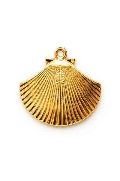 Hanori Accessory Deniz Kabuğu Figürlü Metal Kolye Ucu, Metal Charm, Çanta Süs...