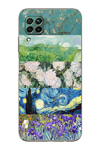 moonset Huawei P40 Lite Uyumlu Baskılı Yumuşak Silikon Şeffaf Telefon Kılıfı