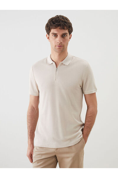 LC Waikiki Nevavm with a Difference Polo Collar Short Sleeve Men's T-Shirt