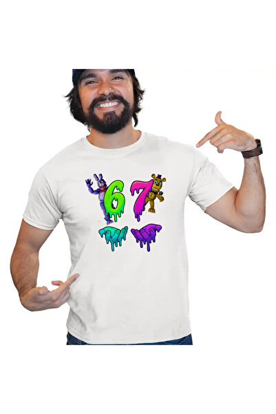 OEM Tricou Barbati Fnaf Six Seven Five Nights at Freddy Horror Halloween