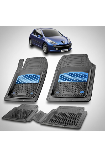 TEAMCAR Πατάκια αυτοκινήτου τύπου δίσκου συμβατά με Peugeot 207 Hatchback (3θ...