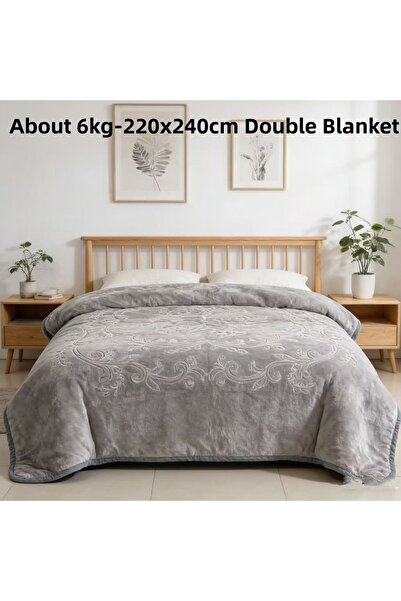 Bleco بطانية - 220 × 240 سم، وزنها حوالي 6 كجم، مصنوعة من قماش ناعم مناسب لجم...