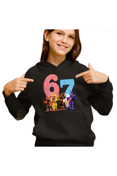 OEM Hanorac Copii Fete Fnaf Six Seven Ice Cream Party Five Nights at Freddy H...