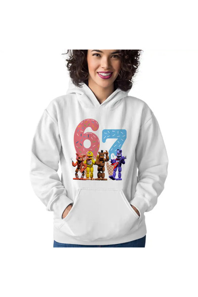 OEM Women's Hoodie Fnaf Six Seven Ice Cream Party Five Nights at Freddy Horro...