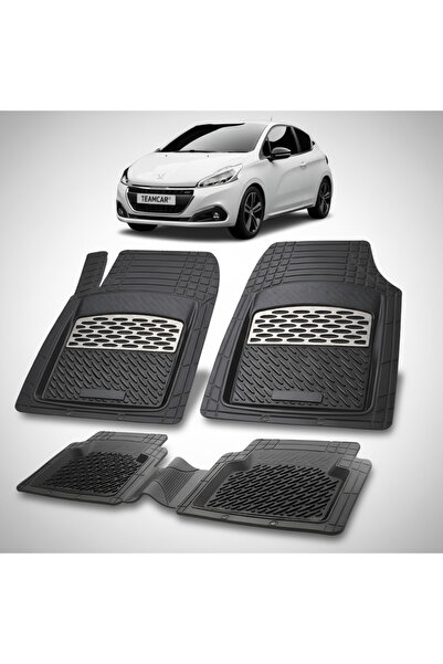 TEAMCAR Πατάκια αυτοκινήτου τύπου δίσκου συμβατά με Peugeot 208 (3θυρο, 2015-...