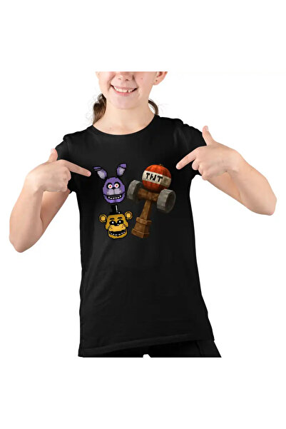 OEM Tricou Copii Fete Fnaf Kendama Minecraft Freddy Bonnie Five Nights at Freddy