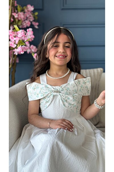 Warazan Dress with a bow on the chest