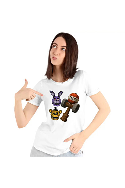 OEM Women's T-shirt Fnaf Kendama Minecraft Freddy Bonnie Five Nights at Freddy's