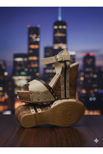 DARUGA Women's High Wedge Heeled Open Back Evening Dress Shoes