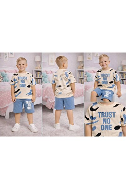 Milanlı Kids طقم صيفي قطني للأولاد من الأعلى والأسفل