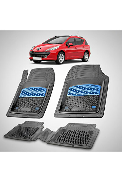 TEAMCAR Πατάκια αυτοκινήτου τύπου δίσκου συμβατά με Peugeot 207 SW (2007-2009...