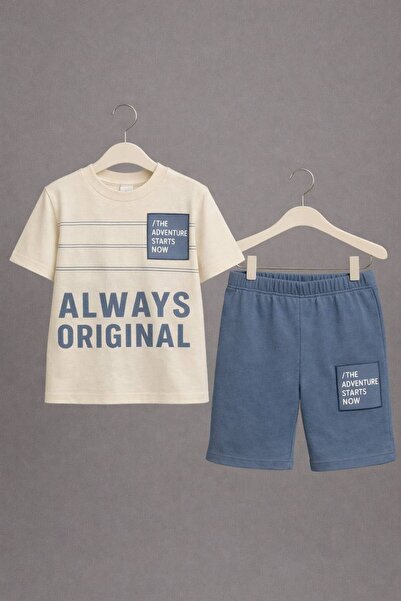 Milanlı Kids طقم صيفي قطني للأولاد من الأعلى والأسفل
