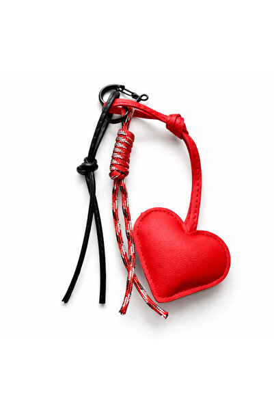 Hanori Accessory El Yapımı Kalp Figürlü Çanta Charm Aksesuarı – Şık Kordon İp...