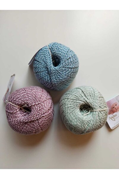 Anchor Dječja čista pamučna pređa za ručno pletenje, mješovite boje, trostruk...