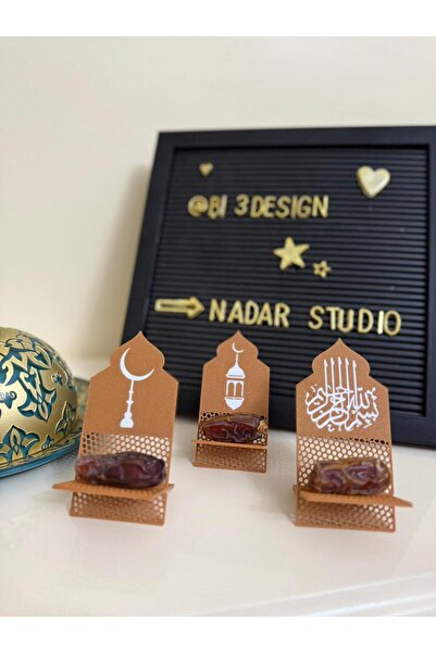 NadarStudio Hurmalık Şekerlik 6 Adet Hurma Sunum Standı