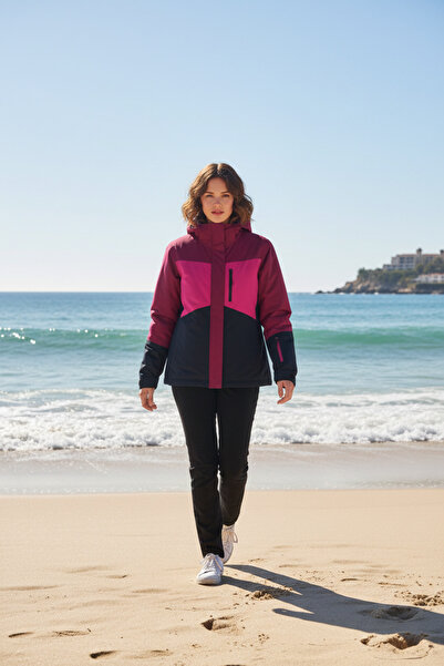 CRIVIT Women's Waterproof Rain Jacket Lightweight Raincoat Hooded Hiking Jack...