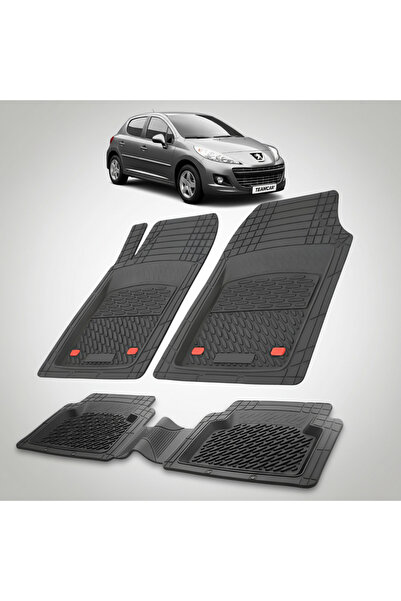 TEAMCAR Πατάκια δαπέδου τύπου δίσκου συμβατά με Peugeot 207 Hatchback (5θυρο ...