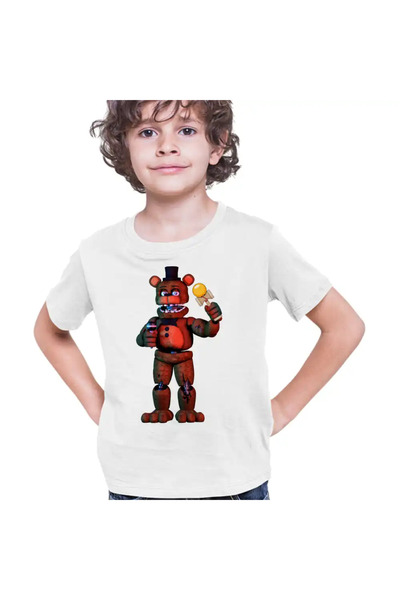 OEM Tricou Copii Baieti Fnaf Freddy Kendama Five Nights at Freddy Horror Hall...