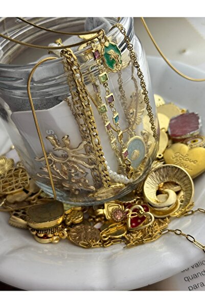 roshel Takı Kavanozu (En Az 6 Adet Takı) Altın Renk Çelik Takı Kavanozu 1 Ade...