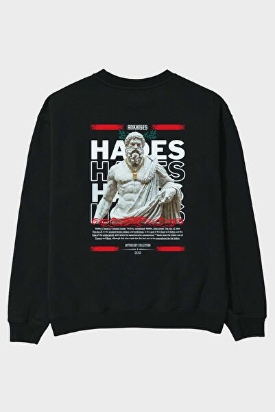 Ankhises Hades 2 Mythology Μαύρο φούτερ με στάμπα στην πλάτη, ανδρικό γυναικε...