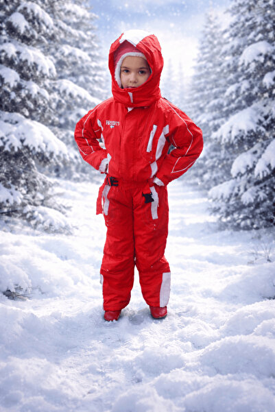 Geographical Norway costum de schi roșu mărimea 6 ani