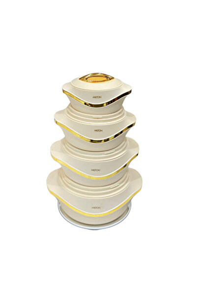 Un Milton Food Container Set of 4 Pieces 2.5L 1.5L 1L 0.5L Cream