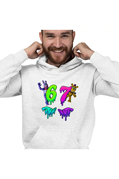 OEM Men's Hoodie Fnaf Six Seven Five Nights at Freddy Horror Halloween