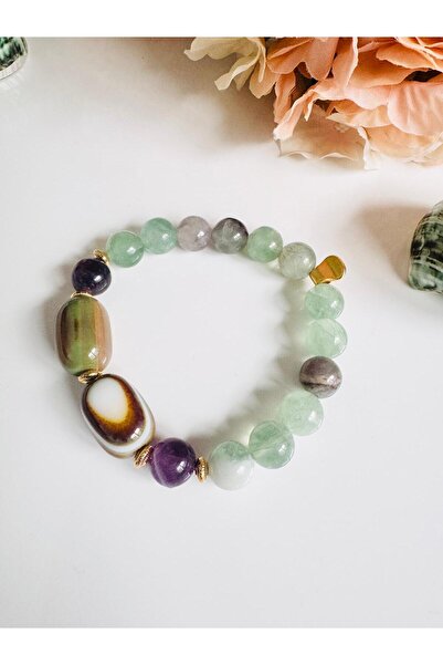 DEVİ fashion Agate and Fluorite Natural Stone Bracelet