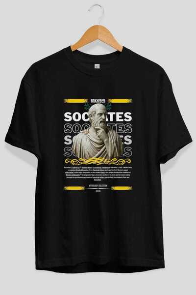 Ankhises Tricou supradimensionat cu imprimeu Mitologia Socratei, pentru bărba...