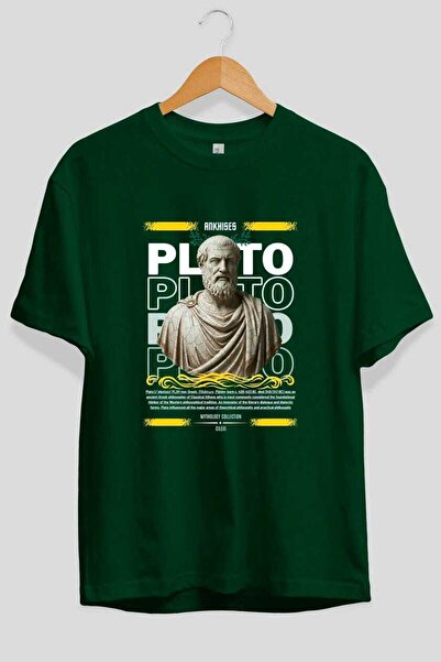 Ankhises Plato 1 Mythology Front Printed Oversize T-Shirt Men Women Cotton Cr...