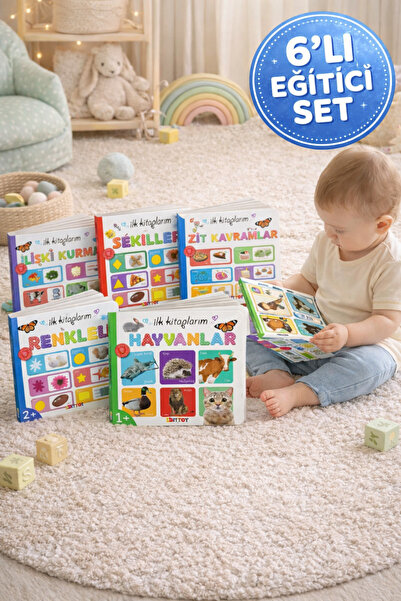 TOYFEST Eğitici İlk Kitaplarım Seti 6’lı | Renkler Sayılar Hayvanlar Şekiller...